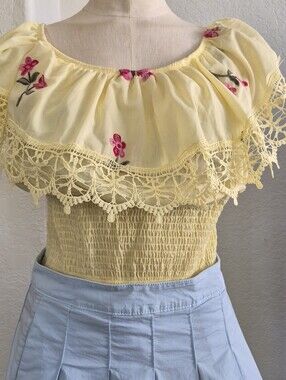 Haute Project Los Angeles Ruffle Top Sz Large